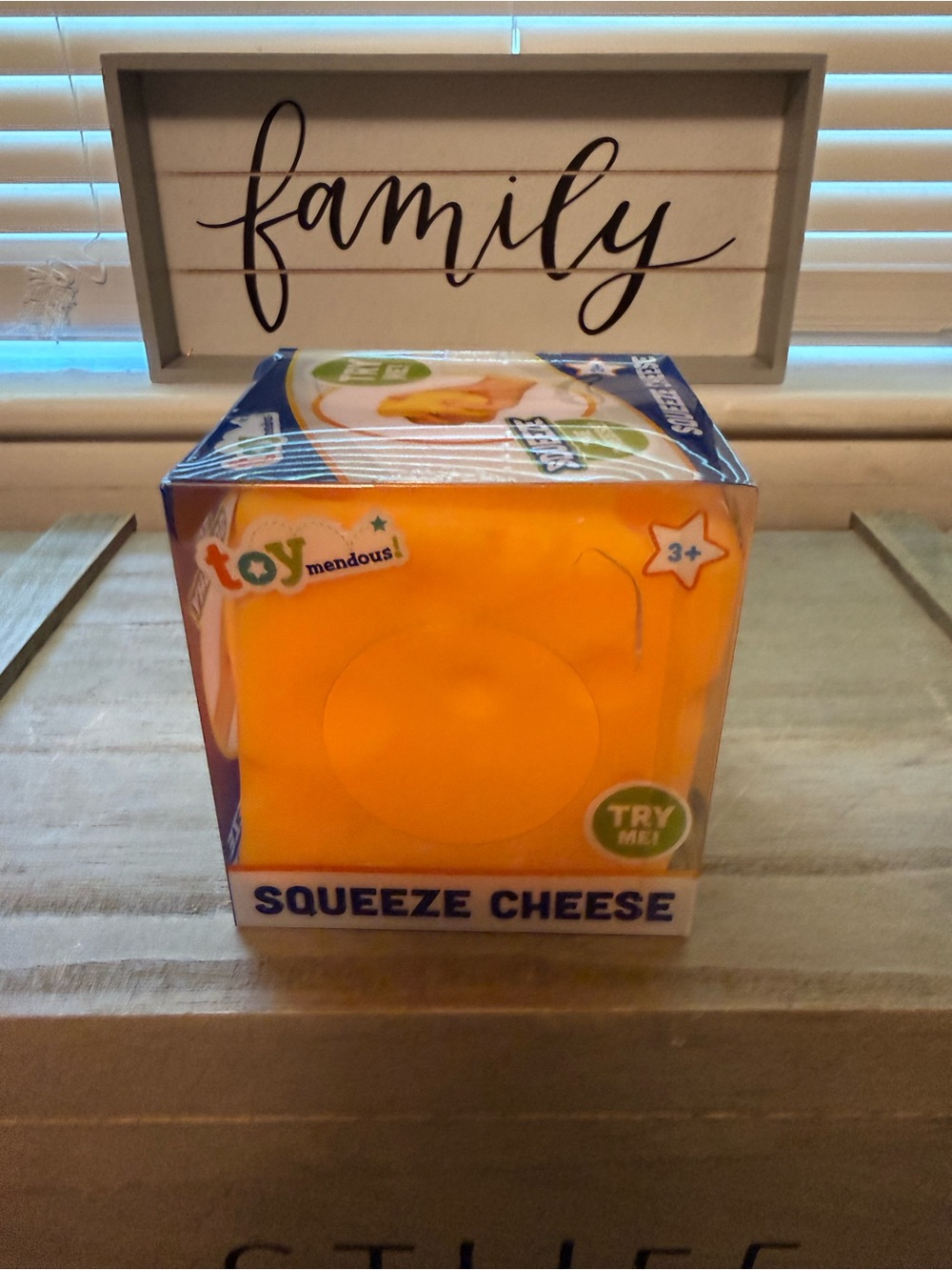 NWT Toymendous Squeeze Cheese Squishy Toy | Slow Rise Stress Relief | New in Box